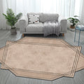 Sikunuo | Brown Bedroom Carpet New Single-Colored Area Rug Polyester Pet-Friendly Non-Slip Rug