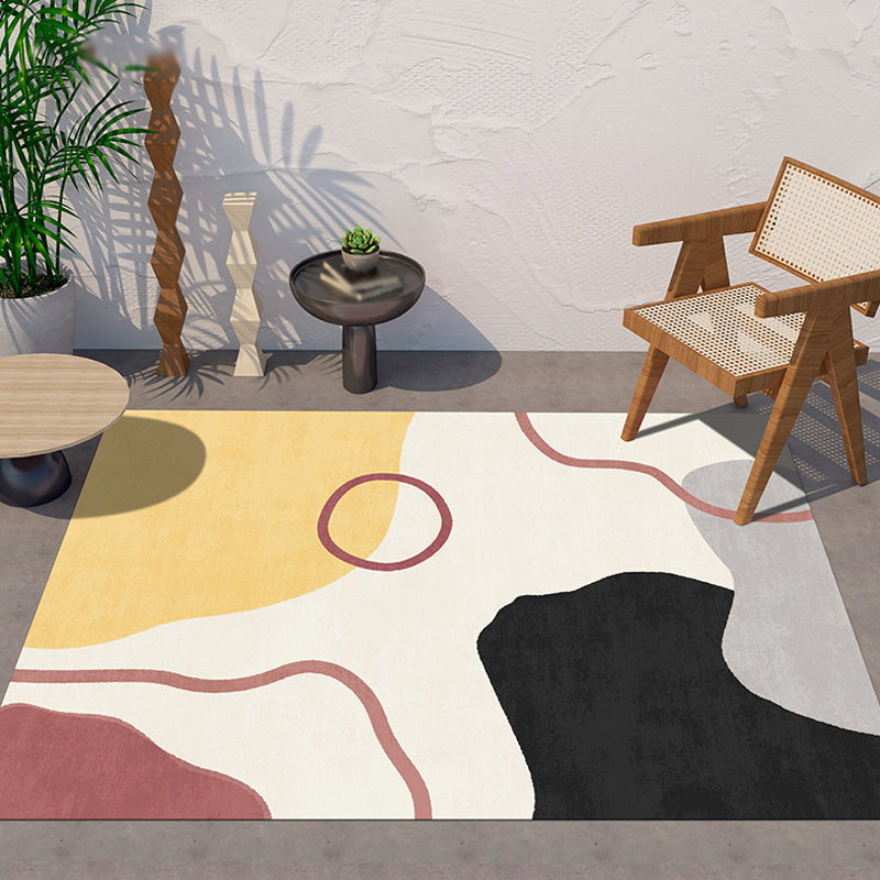 Sikunuo | Simple Norwegian Carpet Multifunctional Abstract Carpet Washable Pet-Friendly Area Rug for Living Room
