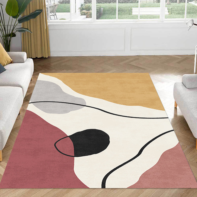 Sikunuo | Simple Norwegian Carpet Multifunctional Abstract Carpet Washable Pet-Friendly Area Rug for Living Room