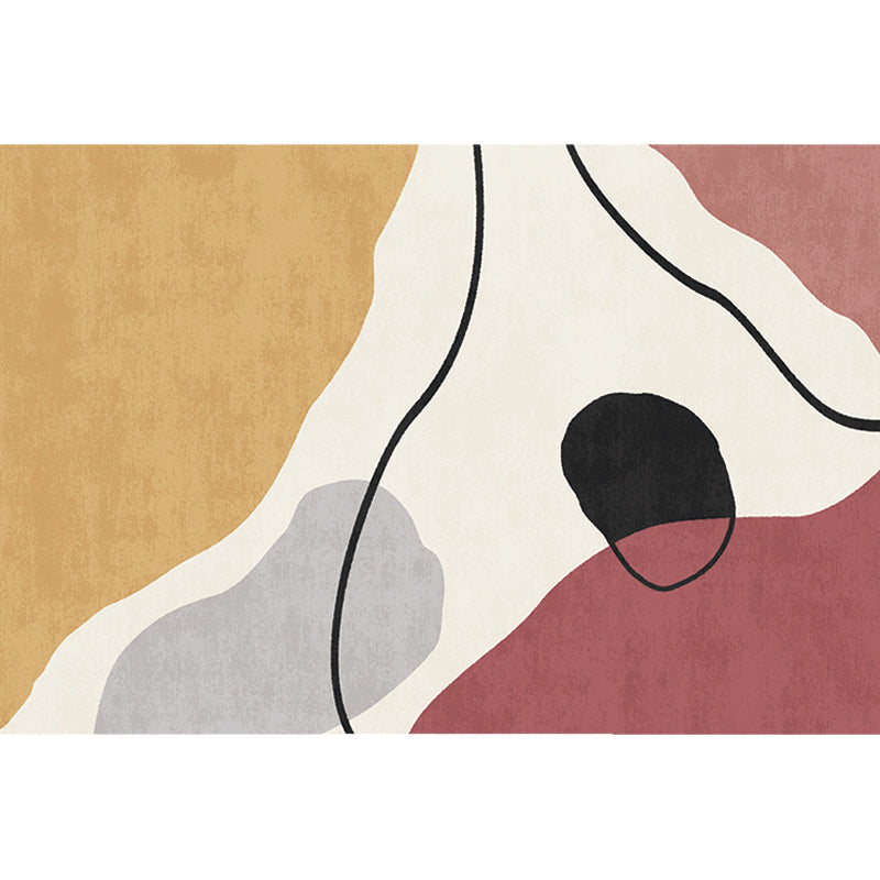 Sikunuo | Simple Norwegian Carpet Multifunctional Abstract Carpet Washable Pet-Friendly Area Rug for Living Room