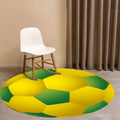 Sikunuo | Kids Sports Pattern Rug Multicolored Polyester Rug Washable Pet-Friendly Non-Slip Rug for the Children's Room