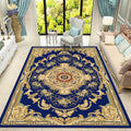Sikunuo | Retro medallion pattern carpet multicolored carpet synthetic washable pet-friendly non-slip carpet for living room