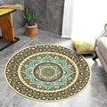 Sikunuo | Moroccan Floral Pattern Rug Multicolor Synthetic Rug Washable Pet Friendly Non-Slip Living Room Rug for Bedroom