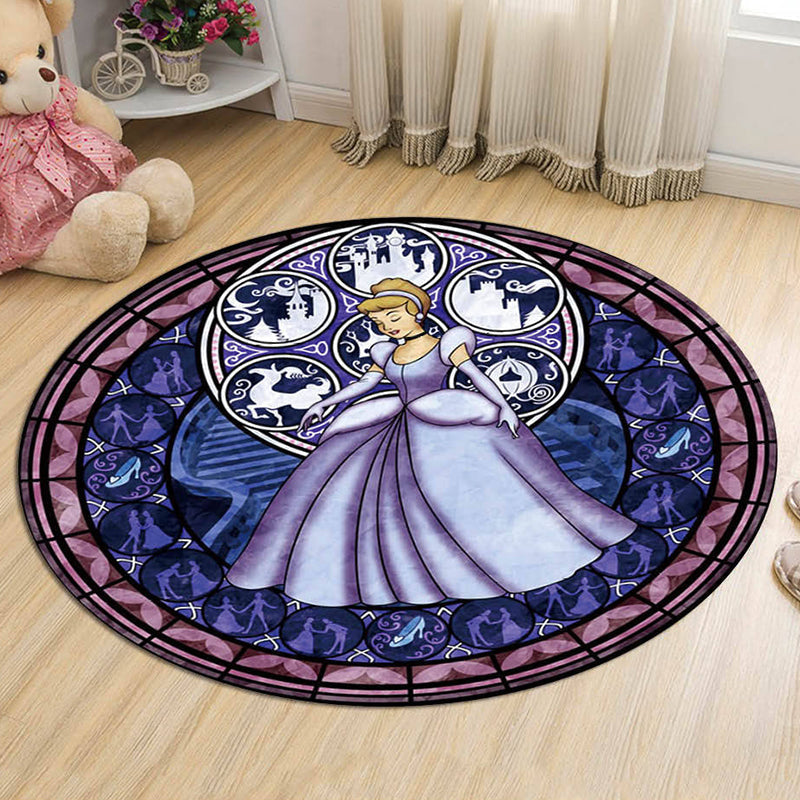 Sikunuo | Unique Cartoon Character Pattern Rug Multicolor Kids Rug Polyester Animal Friendly Washable Area Rug for Kids Room