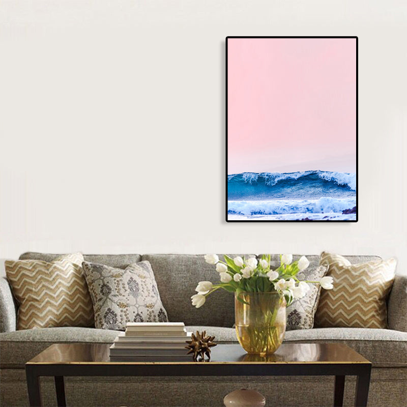 Sikunuo | Tropical Air and Sea Canvas pastel-colored texture painting for playroom, multiple sizes