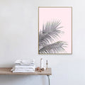 Sikunuo | Canvas Pink Painting Tropical Style Leaves Wall Art Print, Multiple Sizes Options