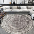 Sikunuo | Creative Multicolor Modernist Rug Polyester Circle and Brush Stroke Pattern Rug Washable Pet Friendly Non-Slip Rug for the Living Room