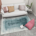 Sikunuo | Modernist Watercolor Pattern Rug Blue and Yellow Polyester Rug Non-Slip Back Washable Pet-Friendly Rug for Bedroom