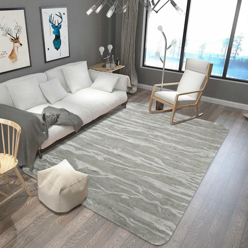 Sikunuo | Unusual abstract carpet gray industrial carpet polyester pet-friendly non-slip backing washable carpet for the living room