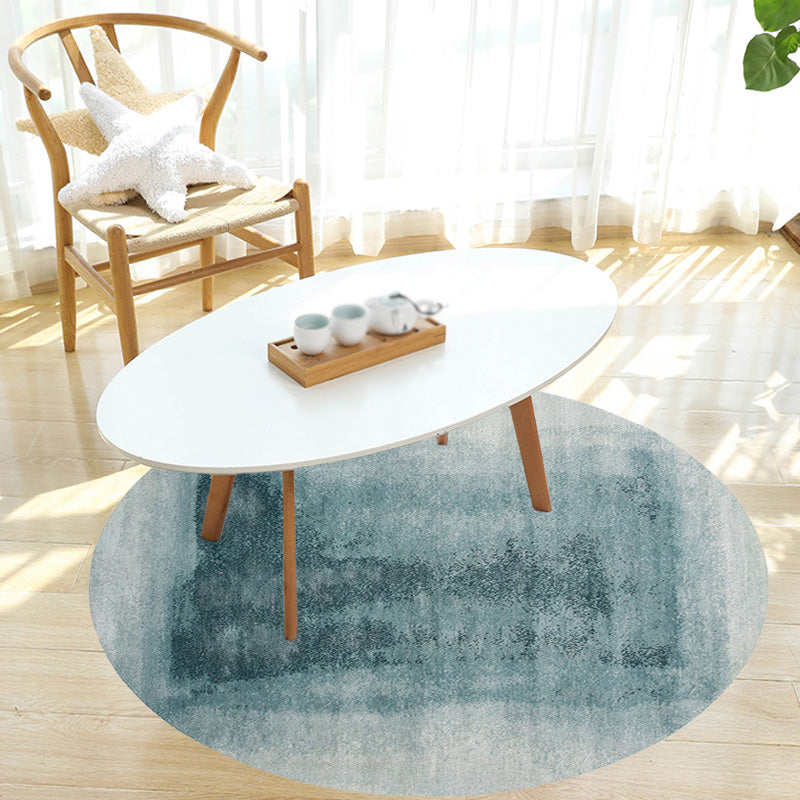 Sikunuo | Contemporary watercolour patterned rug with twist stripes Multi-colour polyester rug Non-slip backing Washable Pet-friendly rug for bedroom