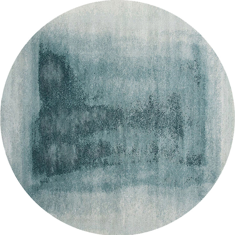 Sikunuo | Contemporary watercolour patterned rug with twist stripes Multi-colour polyester rug Non-slip backing Washable Pet-friendly rug for bedroom