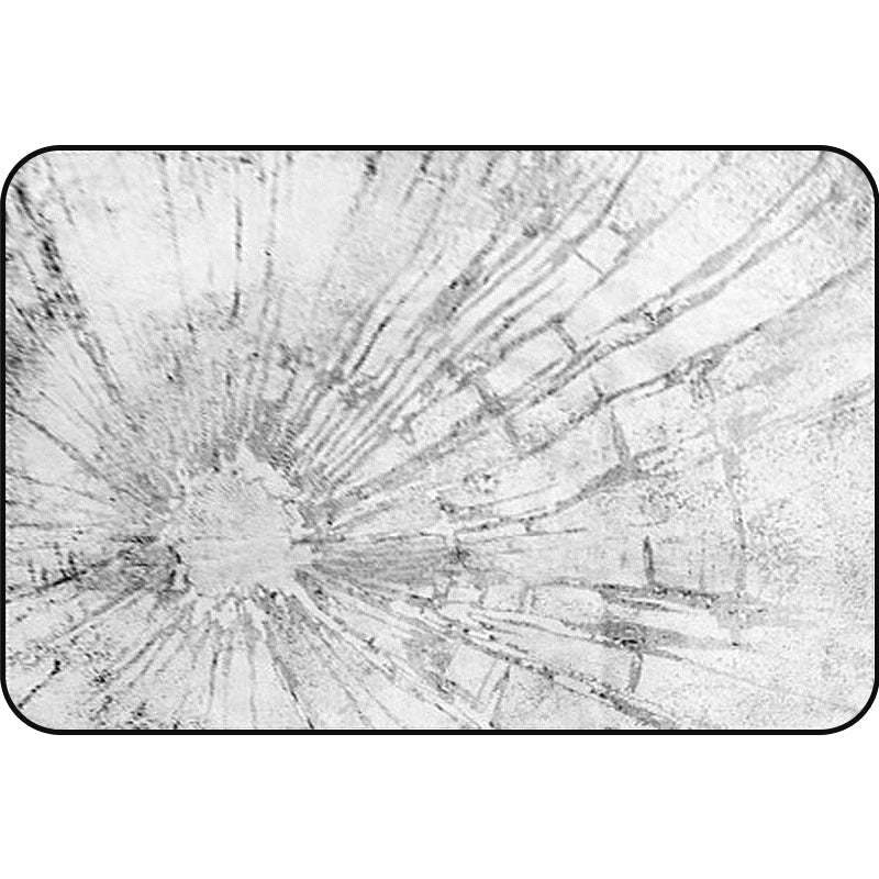 Sikunuo | Stylish Abstract Rug Gray Shabby Chic Rug Polyester Pet Friendly Non-Slip Back Washable Rug for the Living Room