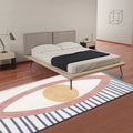 Sikunuo | Novelty Eye Pattern Rug Pink Polyester Rug Non-Slip Back Washable Pet-Friendly Rug for Home