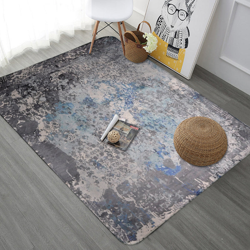 Sikunuo | Creative abstract rug Multicolor Industrial design rug Polyester Pet-friendly non-slip backing Washable rug for the living room
