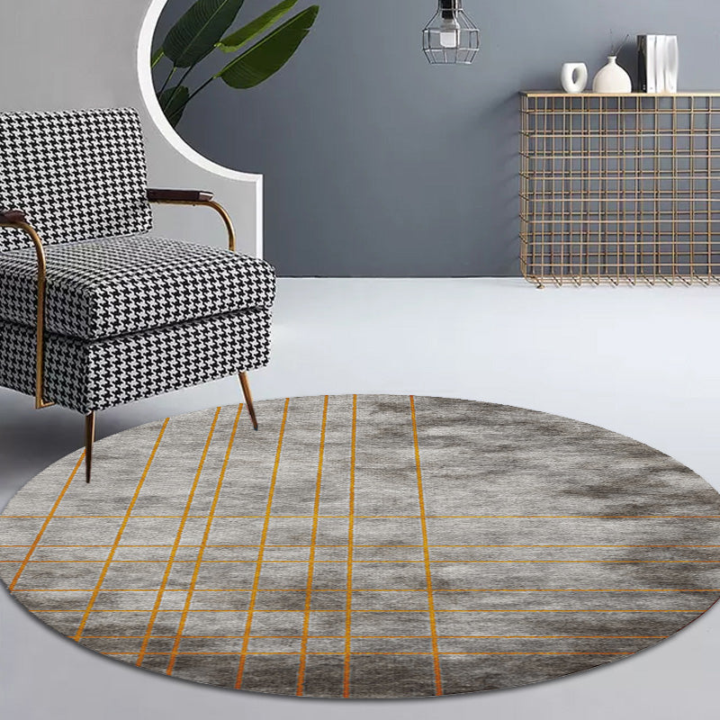 Sikunuo | Colorful checkered rug Polyester Modern rug Washable Non-slip Pet-friendly area rug for the living room