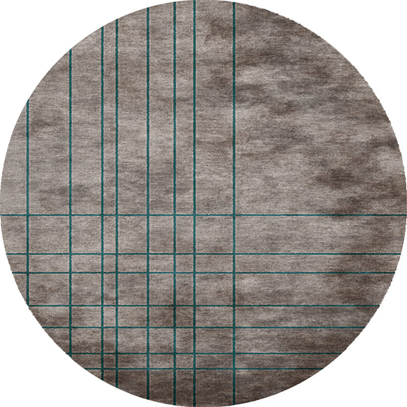 Sikunuo | Colorful checkered rug Polyester Modern rug Washable Non-slip Pet-friendly area rug for the living room