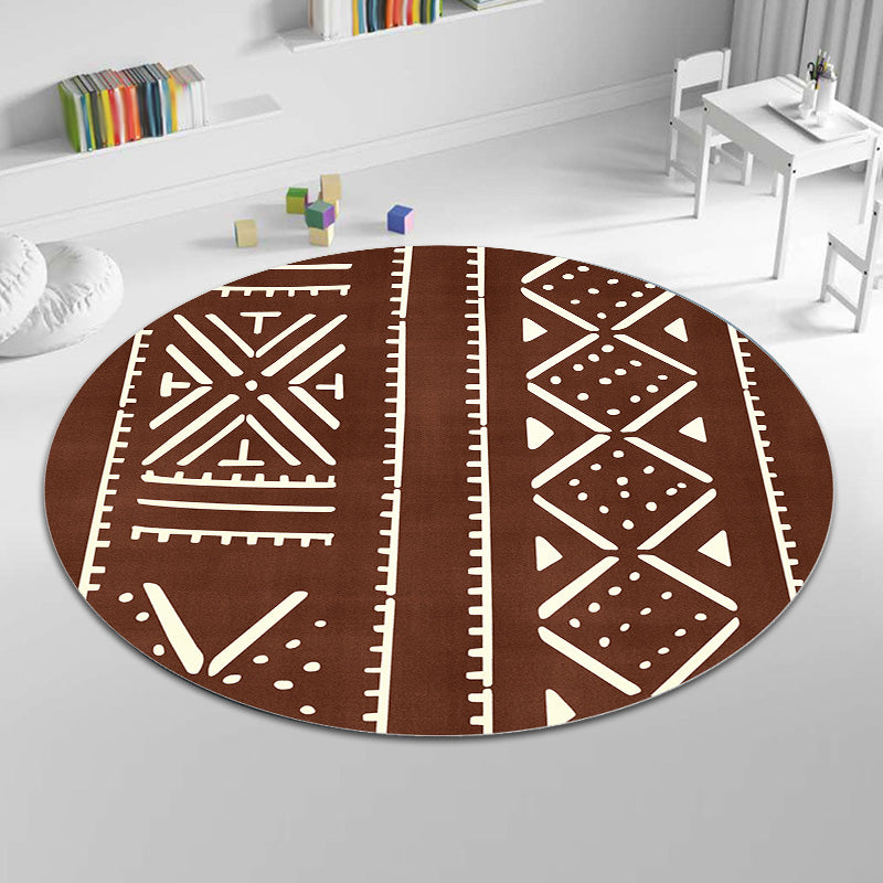 Sikunuo | Geometric and striped pattern carpet polyester modern carpet washable non-slip pet-friendly carpet for the living room