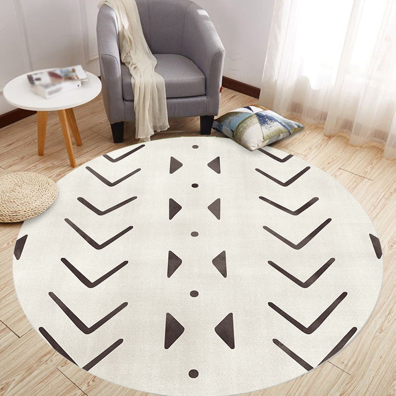 Sikunuo | Geometric and striped pattern carpet polyester modern carpet washable non-slip pet-friendly carpet for the living room