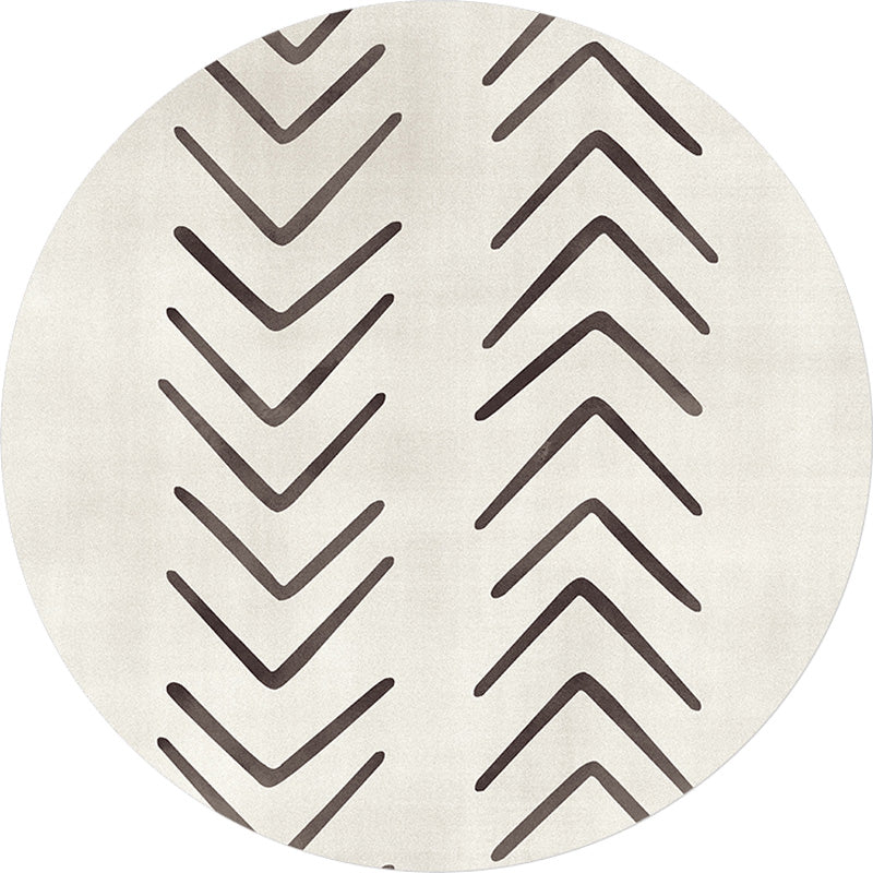Sikunuo | Geometric and striped pattern carpet polyester modern carpet washable non-slip pet-friendly carpet for the living room