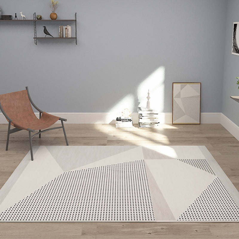Sikunuo | Funky Modernism Rug Green and Gray Geometric and Checkered Pattern Rug Pet Friendly Non-Slip Washable Area Rug for Decoration