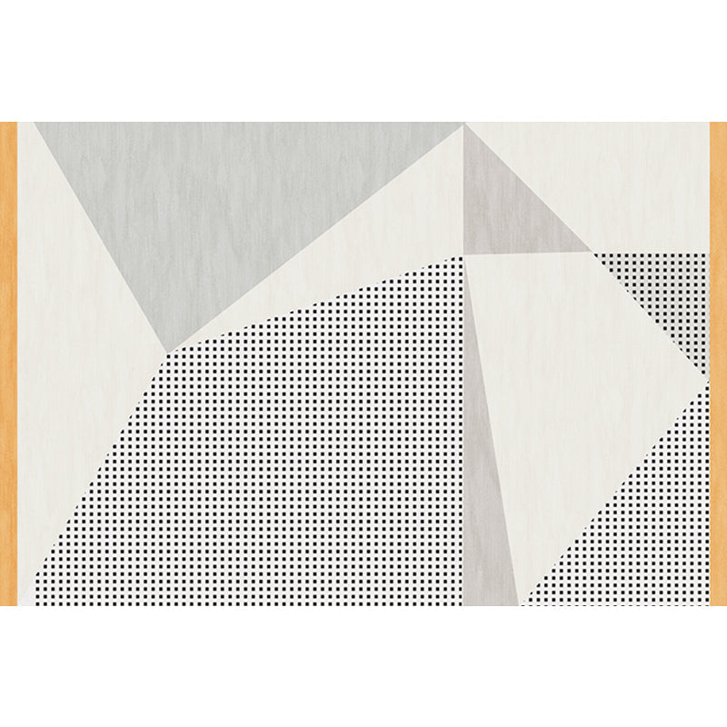 Sikunuo | Funky Modernism Rug Green and Gray Geometric and Checkered Pattern Rug Pet Friendly Non-Slip Washable Area Rug for Decoration