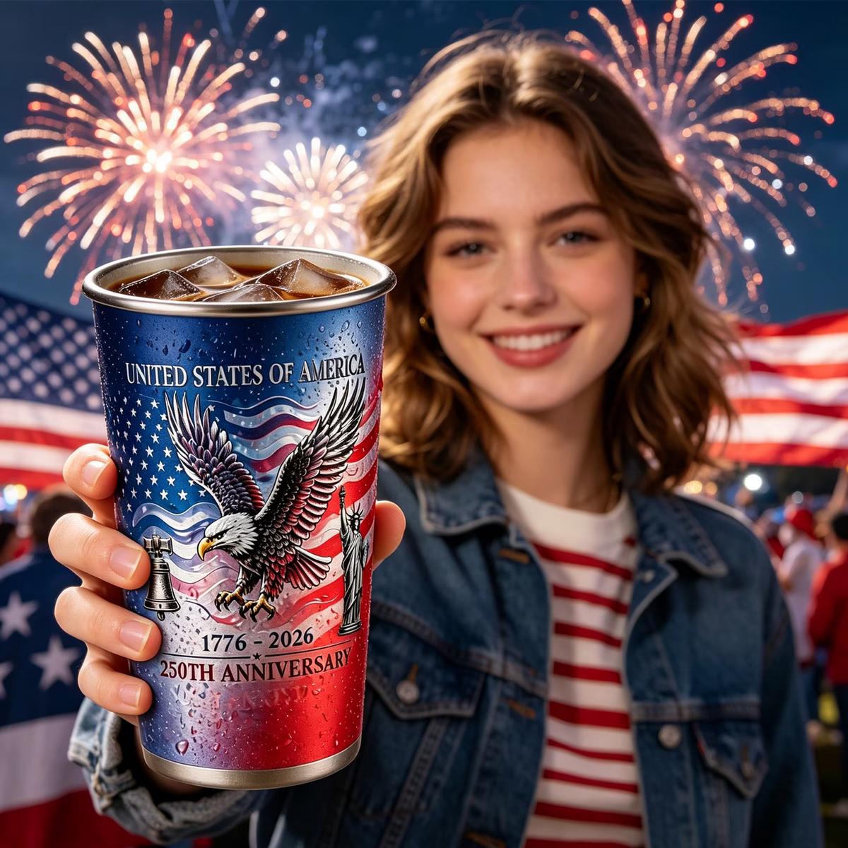 ❄️ Pour Cold Beer & Watch Hidden Patriotic Design Reveal | Magic Color Changing Cup