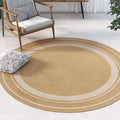 Sikunuo | Rustic Solid Color Rug Brown Sisal Carpet Non-Slip Back Washable Pet-Friendly Area Rug for Home