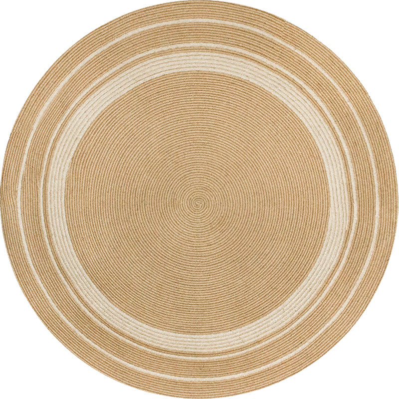 Sikunuo | Rustic Solid Color Rug Brown Sisal Carpet Non-Slip Back Washable Pet-Friendly Area Rug for Home