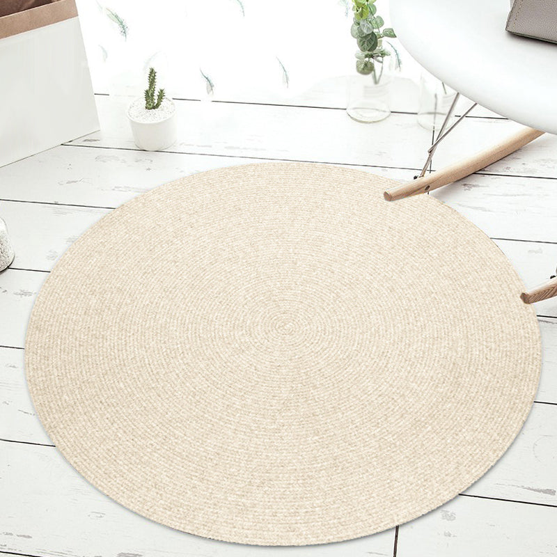 Sikunuo | Simple rustic carpet wool plain carpet machine washable pet-friendly non-slip carpet for the bedroom