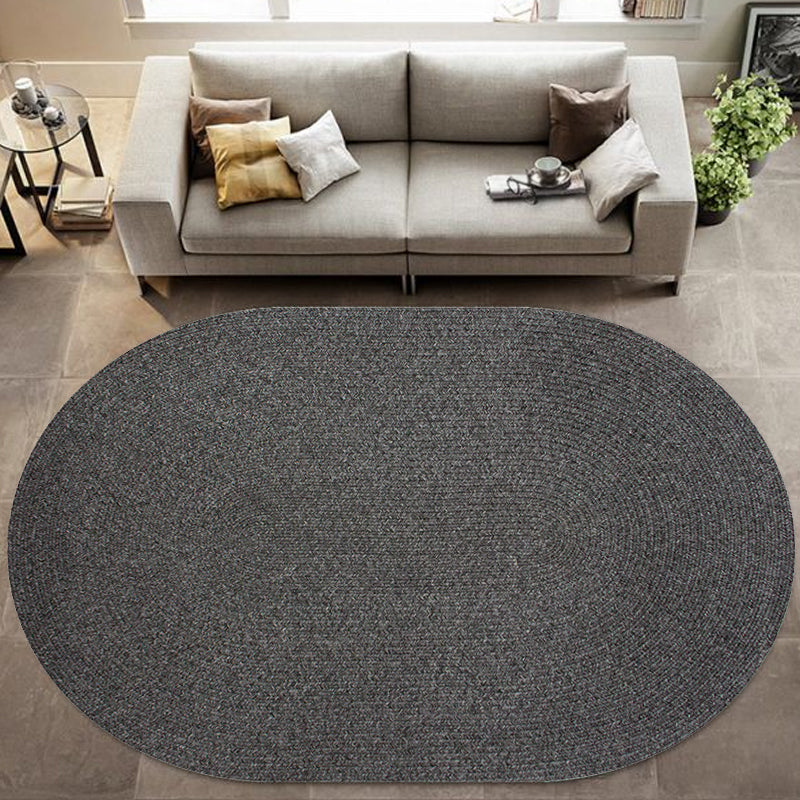 Sikunuo | Solid Color Carpet Polypropylene Country Carpet Washable Non-Slip Pet Friendly Area Rug for Living Room