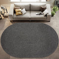 Sikunuo | Solid Color Carpet Polypropylene Country Carpet Washable Non-Slip Pet Friendly Area Rug for Living Room