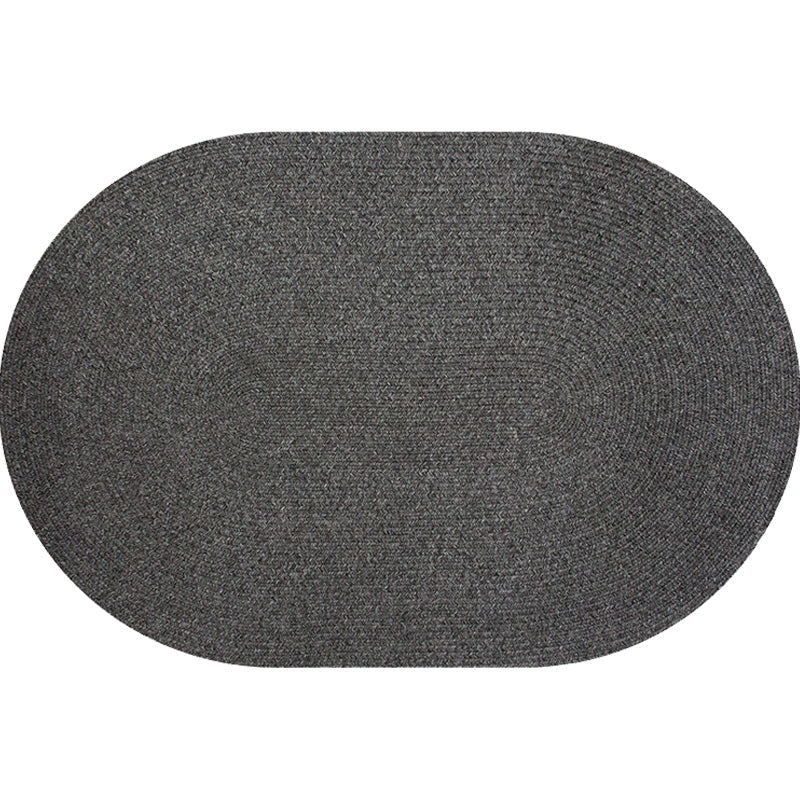 Sikunuo | Solid Color Carpet Polypropylene Country Carpet Washable Non-Slip Pet Friendly Area Rug for Living Room