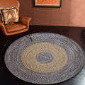 Sikunuo | Stylish Country Rug Gray Circle Pattern Rug Pet Friendly Non-Slip Washable Rug for Decoration