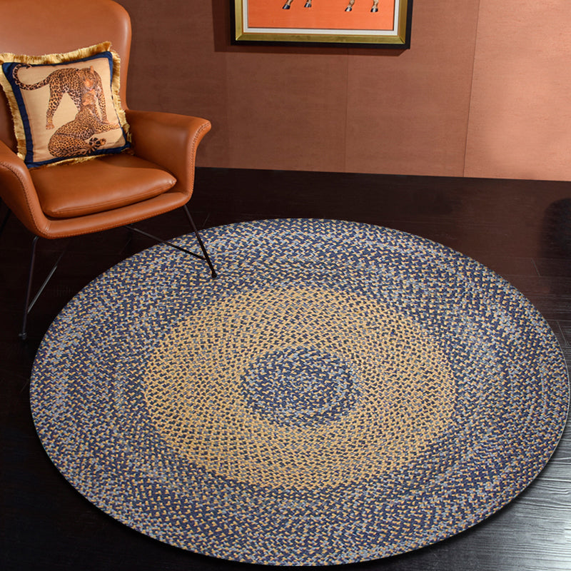 Sikunuo | Stylish Country Rug Gray Circle Pattern Rug Pet Friendly Non-Slip Washable Rug for Decoration