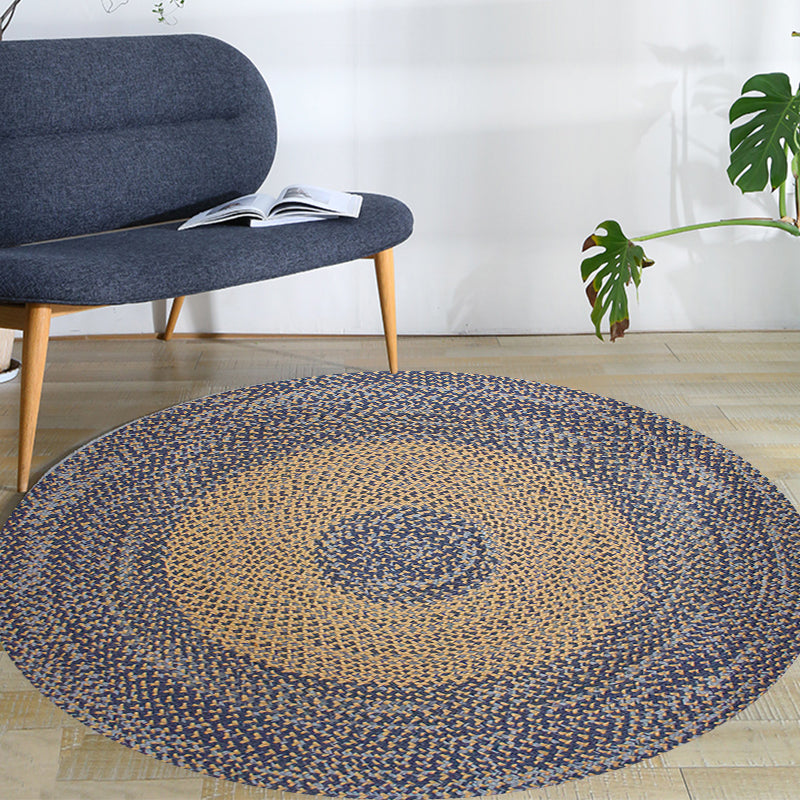 Sikunuo | Stylish Country Rug Gray Circle Pattern Rug Pet Friendly Non-Slip Washable Rug for Decoration