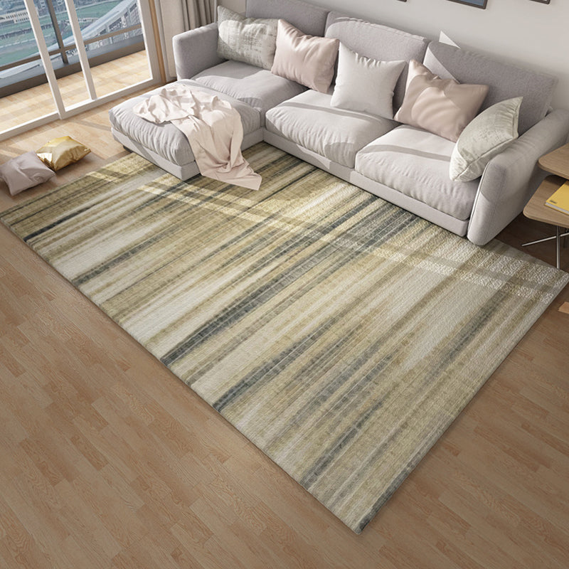 Sikunuo | Multicolor Abstract Carpet Polyester Industrial Carpet Pet Friendly Washable Non-Slip Rug for Living Room
