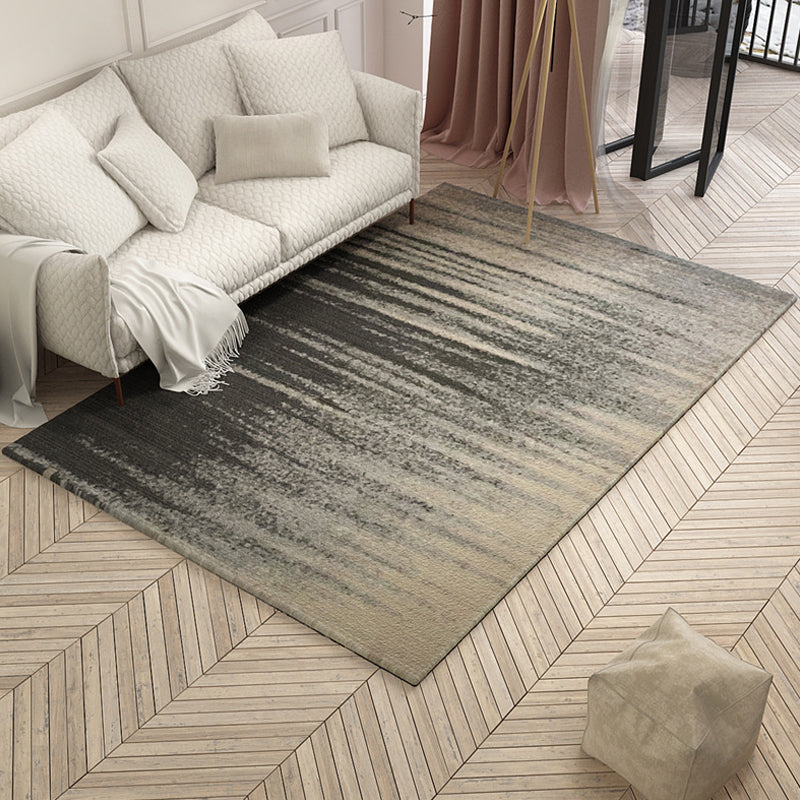 Sikunuo | Multicolor Abstract Carpet Polyester Industrial Carpet Pet Friendly Washable Non-Slip Rug for Living Room
