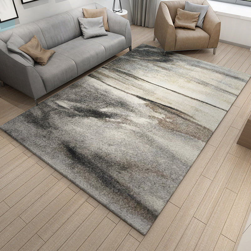 Sikunuo | Multicolor Abstract Carpet Polyester Industrial Carpet Pet Friendly Washable Non-Slip Rug for Living Room