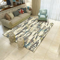 Sikunuo | Creative Watercolor Pattern Carpet Multicolor Industrial Rug Polyester Pet Friendly Washable Non-slip Carpet for Bedroom