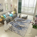 Sikunuo | Multicolor Living Room Rug Industrial Watercolor Pattern Rug Polyester Washable Non-Slip Backing Pet-Friendly Rug