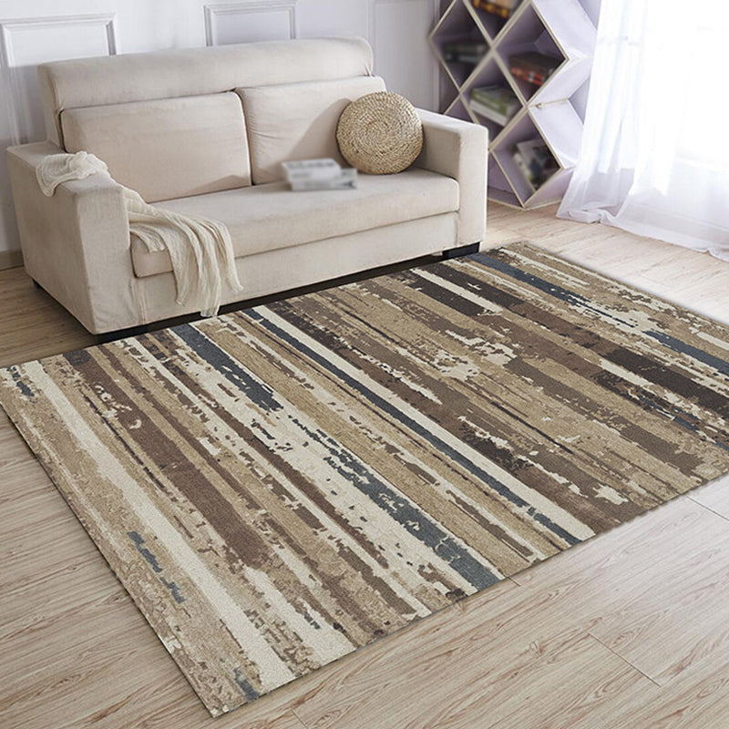 Sikunuo | Multicolor Abstract Carpet Polyester Industrial Carpet Pet Friendly Washable Non-Slip Rug for Living Room
