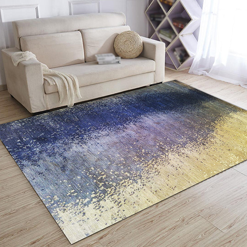 Sikunuo | Multicolor Abstract Carpet Polyester Industrial Carpet Pet Friendly Washable Non-Slip Rug for Living Room