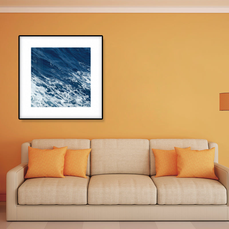 Sikunuo | Seascape Ocean Water Wall Art Tropics Textured Canvas in Blue for Home Interior