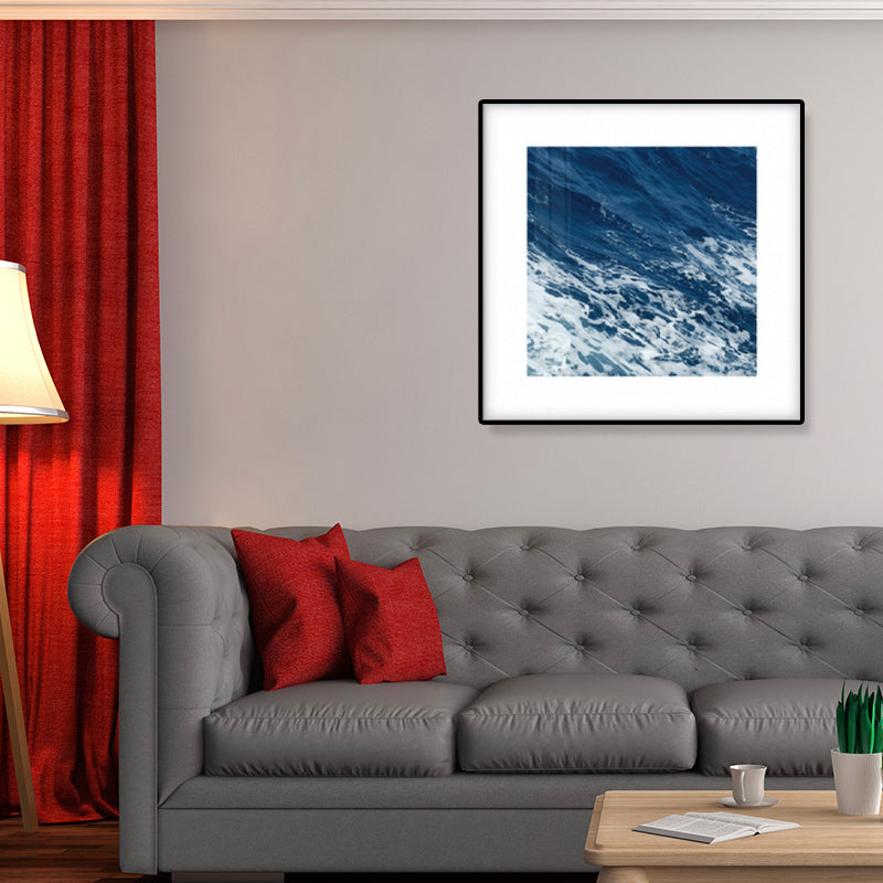 Sikunuo | Seascape Ocean Water Wall Art Tropics Textured Canvas in Blue for Home Interior