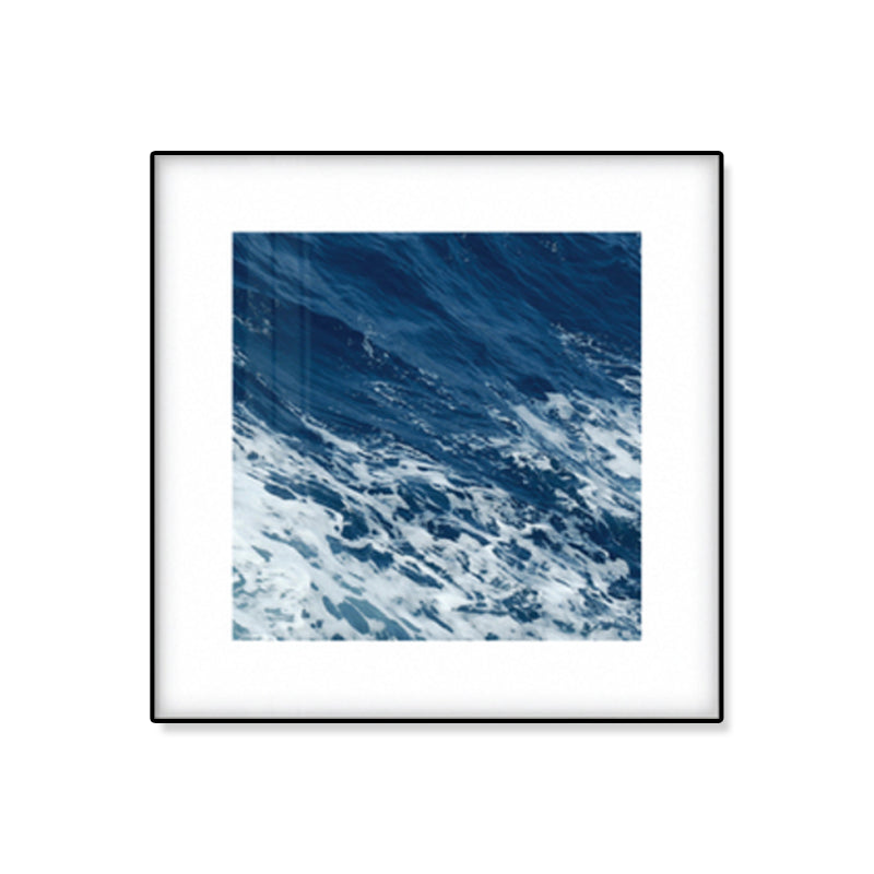Sikunuo | Seascape Ocean Water Wall Art Tropics Textured Canvas in Blue for Home Interior