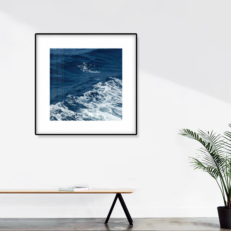 Sikunuo | Seascape Ocean Water Wall Art Tropics Textured Canvas in Blue for Home Interior