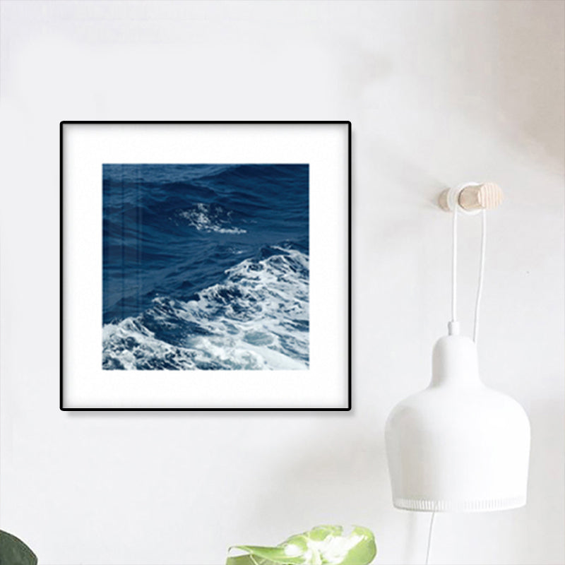 Sikunuo | Seascape Ocean Water Wall Art Tropics Textured Canvas in Blue for Home Interior