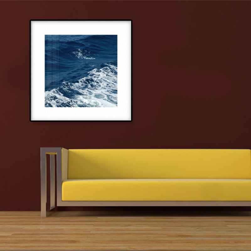 Sikunuo | Seascape Ocean Water Wall Art Tropics Textured Canvas in Blue for Home Interior