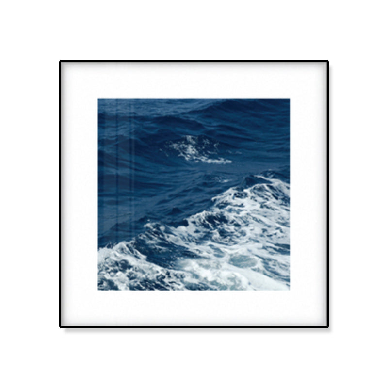 Sikunuo | Seascape Ocean Water Wall Art Tropics Textured Canvas in Blue for Home Interior