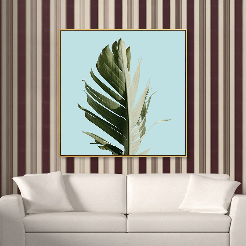 Sikunuo | Banana Leaf Canvas Tropics Aesthetics Botanics Wall Art Print in Green for Bedroom